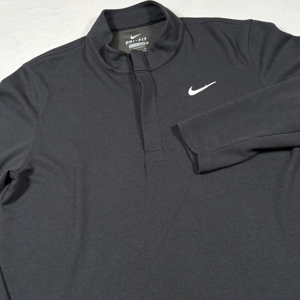 Nike Golf Dri-FIT Victory 1/2 Zip Pullover Mens Large L Black Jacket CN1018